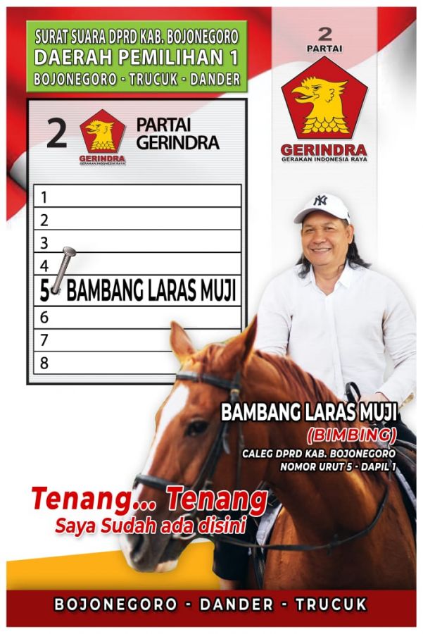 Visi dan Misi Kader Muda Gerindra, Bambang Laras Muji Jadi Caleg Gerindra di Kabupaten Bojonegoro