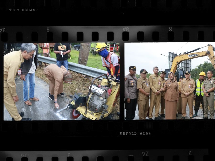 Wakil Bupati Bojonegoro Tinjau Langsung Pemasangan Portal Jalan Jembatan TBB