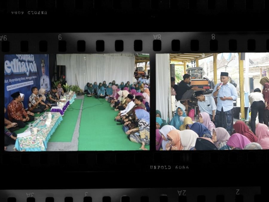 Warga Malo Antusias Ikuti Bupati Medhayoh Meski Diguyur Hujan