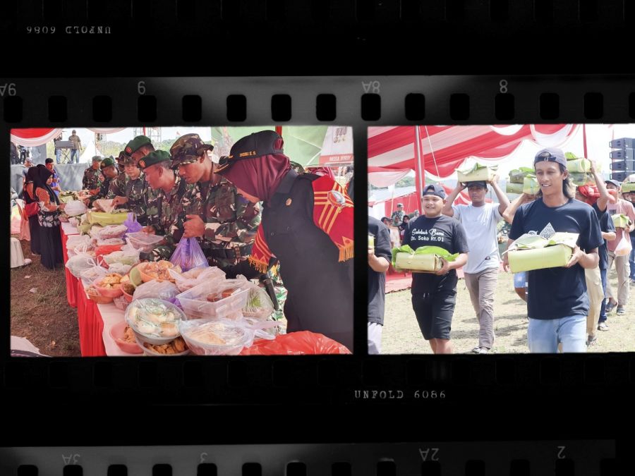Warga Soko Sediakan 30 Nasi Tumpeng untuk Satgas TMMD 125 Bojonegoro