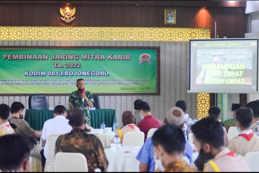 Wujudkan Hubungan Lebih Harmonis, Kodim 0813  Bojonegoro Gelar Pembinaan Jaring Mitra Karib