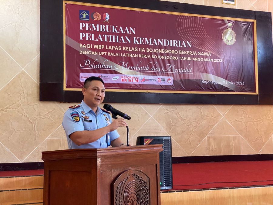 Wujudkan Tujuan Sistem Pemasyarakatan, Lapas Kelas II A Bojonegoro Adakan Pembukaan Pelatihan 